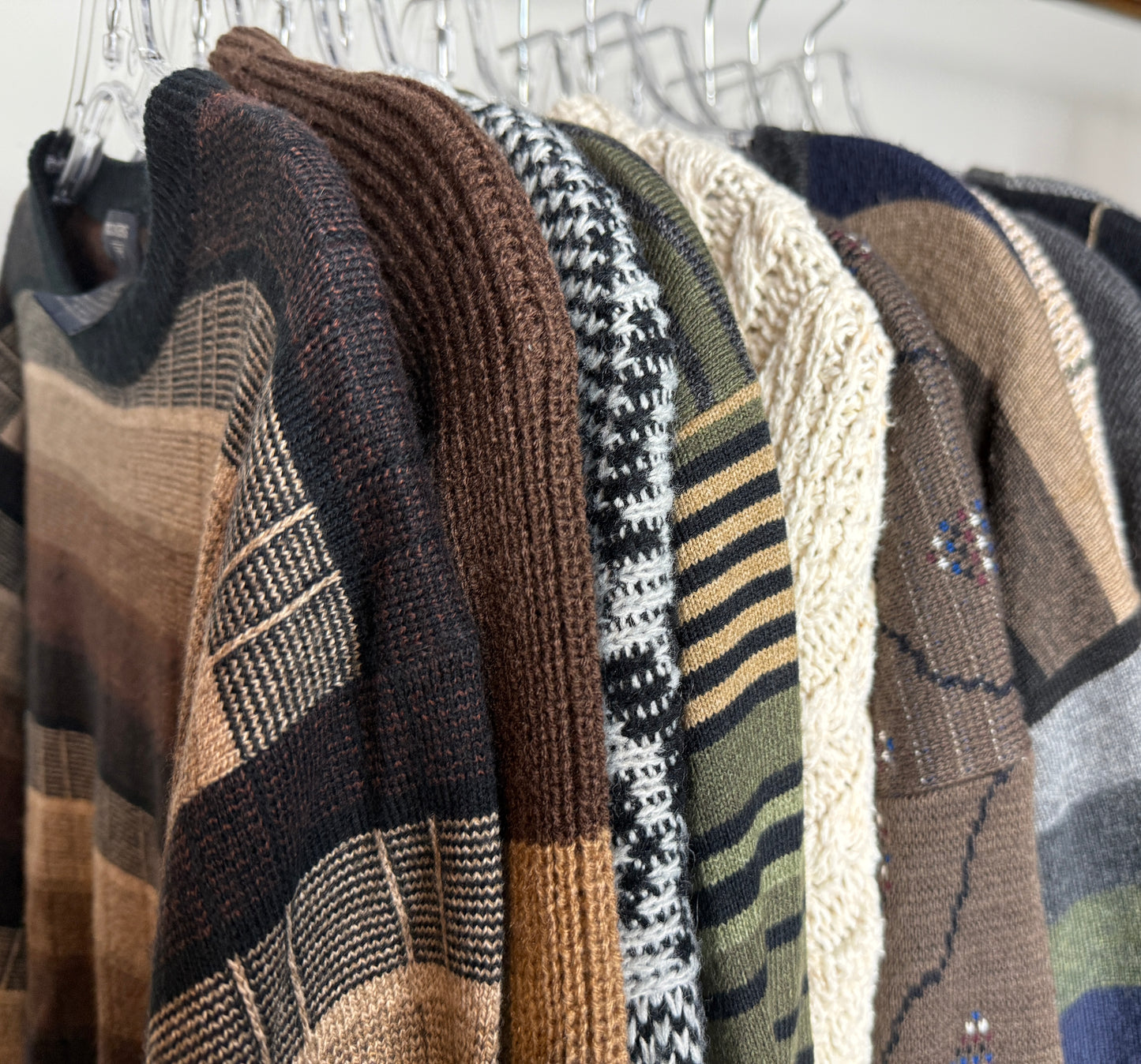 MYSTERY Earth Tone Sweater Knit Thrifted Sweater 90s 00's Vintage Style Grandpa Sweater Teen Gift Sweater Bundle Oversized Sweater