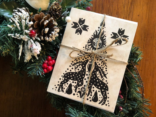 Folk Art Christmas Holiday Cards | Winter Solstice Cards | Scandinavian Cards | Art Christmas Cards | Unique Christmas Cards