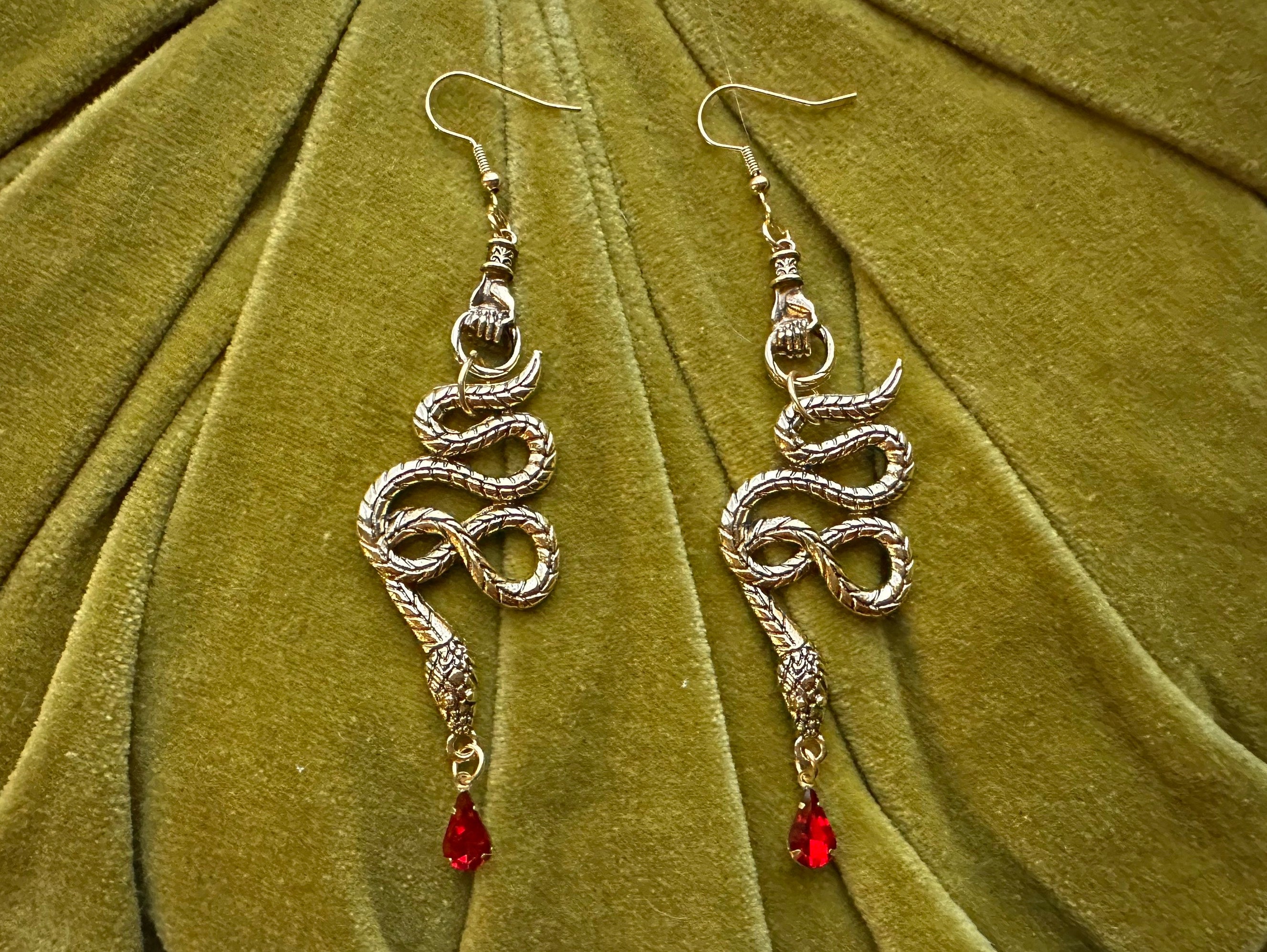 Dangle snake store earrings